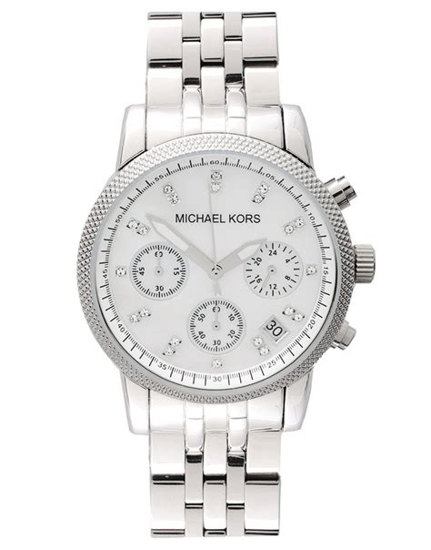 michael kors women's ritz watch silver|Michael Kors Watch silver price.